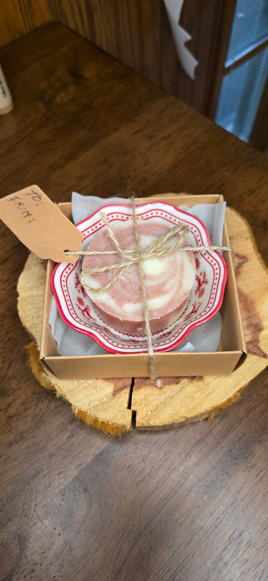 Mini Candy Cane Soap/Dish Bundle